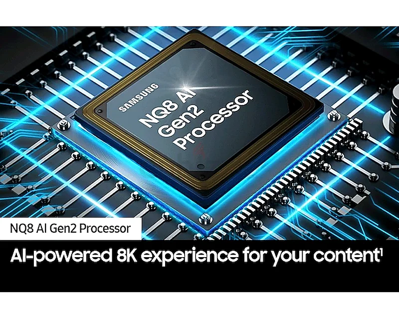 تلفزيون 65 بوصة بدقة 8K، سامسونج 65 بوصة Neo QLED بدقة 8K، بإضاءة خلفية Mini-LED، مناسب للألعاب بتردد 120 هرتز، مع صوت دولبي أتموس، ومنفذ HDMI 2.163265094960643114