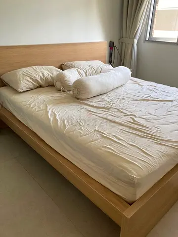 IKEA Malam queen 160×200cm bed frame with 2 big storage drawers underneath and with IKEA mattress