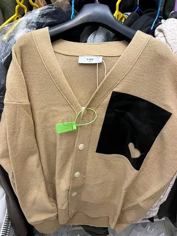 knitted cardigan beige-Size:M