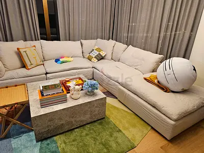 Almost Like New Marina __ Home Luscious Sofa with footstool
