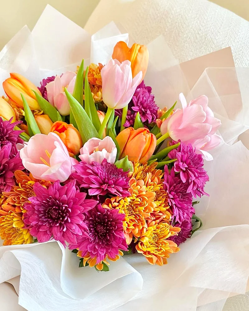 باقة زهور طازجة63171315705090111