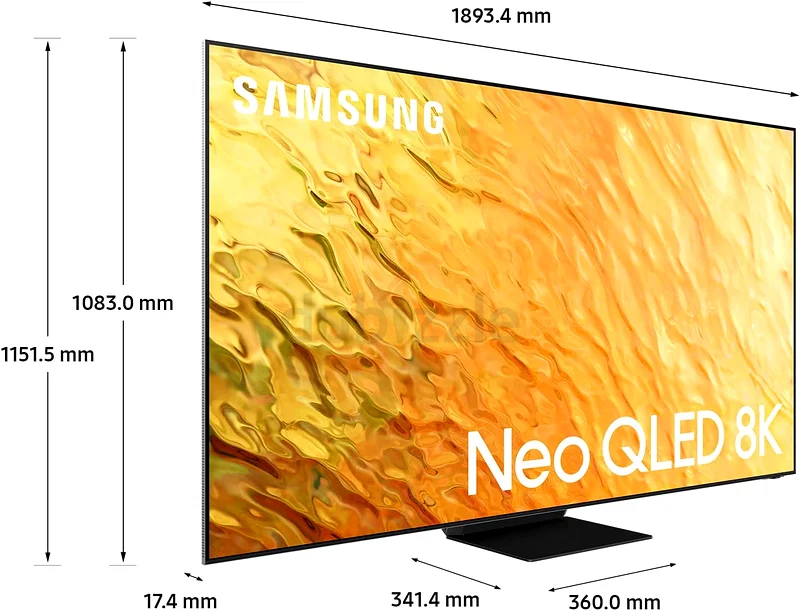 Samsung 85 Inch Smart TV QN800B Neo QLED 8K HDR  - 120Hz Refresh Rate63265600445057112