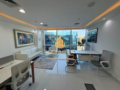 Furnished Office For Rent With Glass Partitions