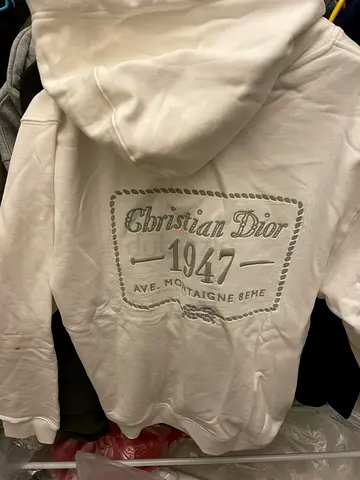 Dior Unisex Sweatshirt Hoodie -White