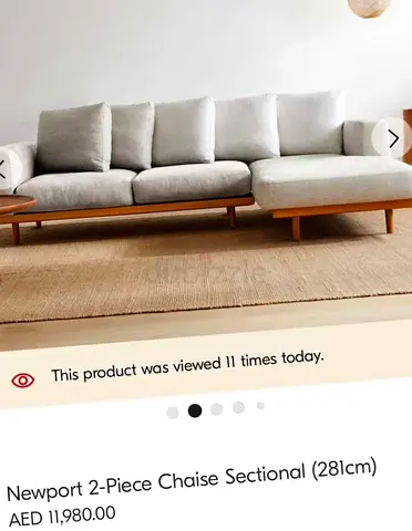 Still almost brand new Newport West Elm LShape Sofa