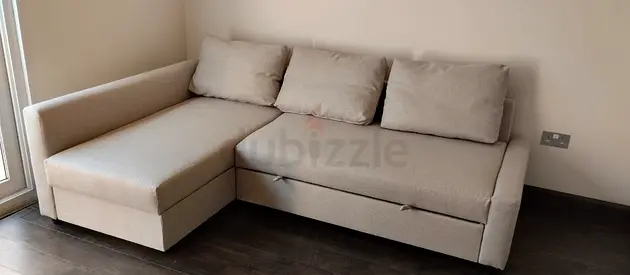 Ikea L Shape Sofa cum bed with big storage in L , you can fix the L left and right