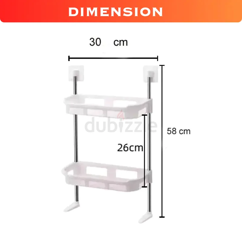 2 TIER TOILET TANK TOP CADDY, WALL MOUNTED ORGANIZER, BATHROOM ORAGNIZER63216354840323114