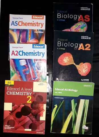 A-Levels (AS and A Level) Chemistry, Biology Text Books