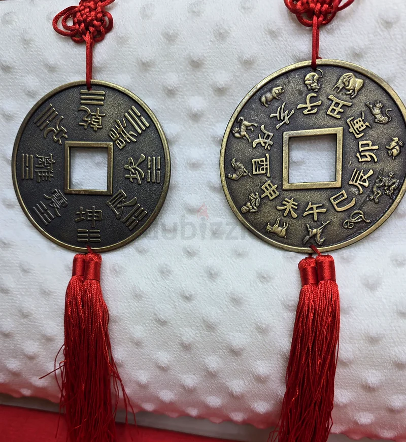 Beautiful wall hanging FENSHUI coins 10x10 cms bigfor money and good fortune63222339031810114