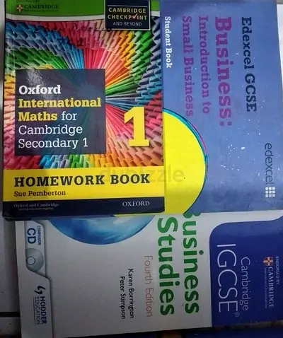 Cambridge and Edexel books - Business Studies IGCSE and Oxford International Maths
