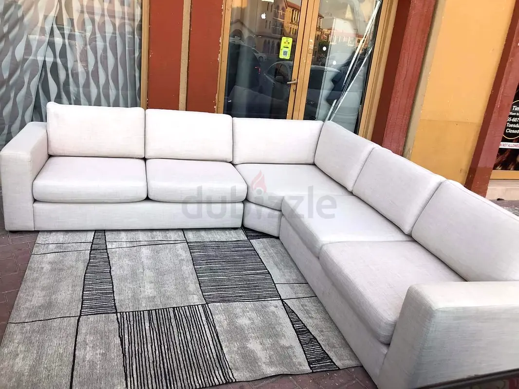 Excellent condition Home Center Etrno Corner L shape Sofa beige