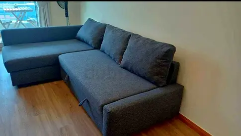IKEA L Shape Sofa cum bed with big storage in L , you can fix the L left and right