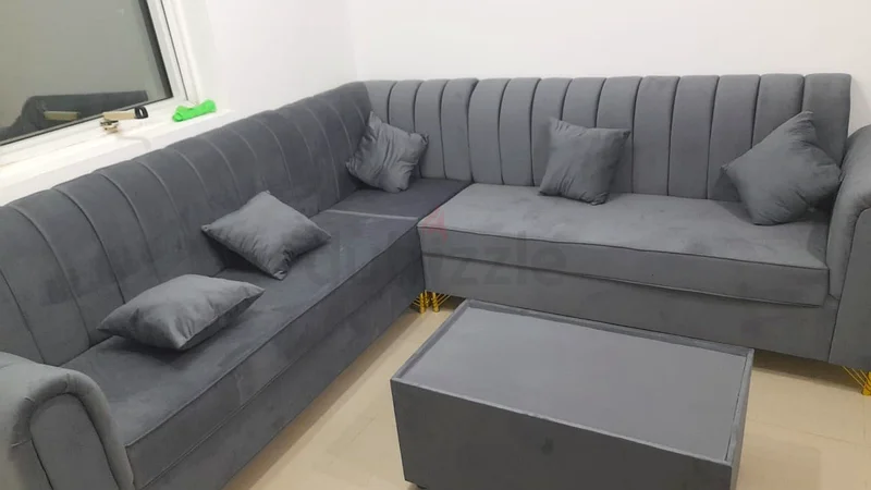 L- shape grey sofa set brand new for sale631862715720991126