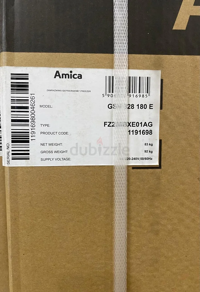 Amica German Brand New 350 Liters Vertical Freezer Moldel GSN328180E62931669443587111