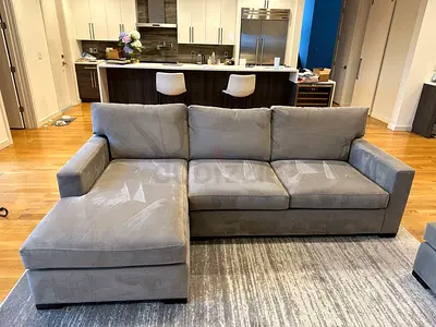 Cratebarrel L shape feather filled sofa like a brand new