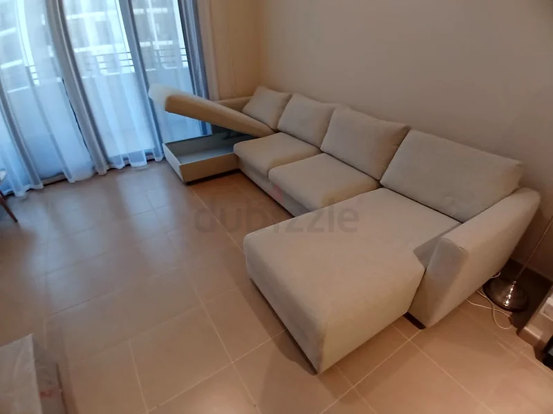 أريكة سرير على شكل حرف U من ايكيا، لون بيج63149587062913112