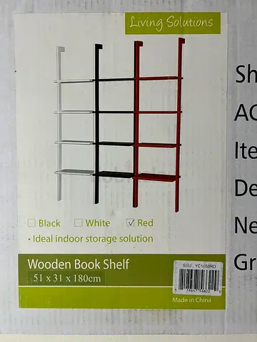 ACE Wooden Book Shelf - RED