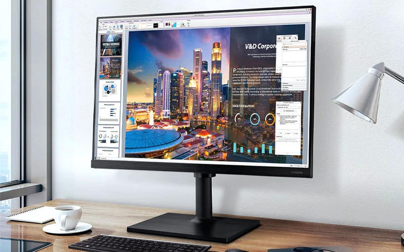 Samsung 27 Inch T45F Borderless IPS Panel Adjustable Professional Monitor for Office63256600123906119