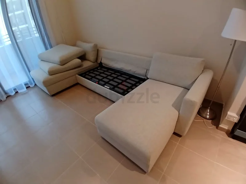 أريكة سرير على شكل حرف U من ايكيا، لون بيج63149587062913113