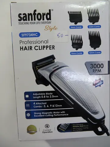 PROFESSIONAL HAIR CLIPPER 4 ATTACHMENTS