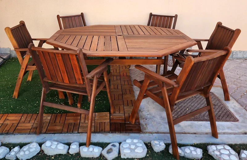 طاولة حديقة مع 6 كراسي63218312070145111