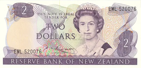 NEW ZEALAND 2 DOLLARS BANKNOTE 1985