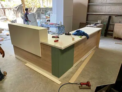 Luxurious Reception Desk Counter Custom Made