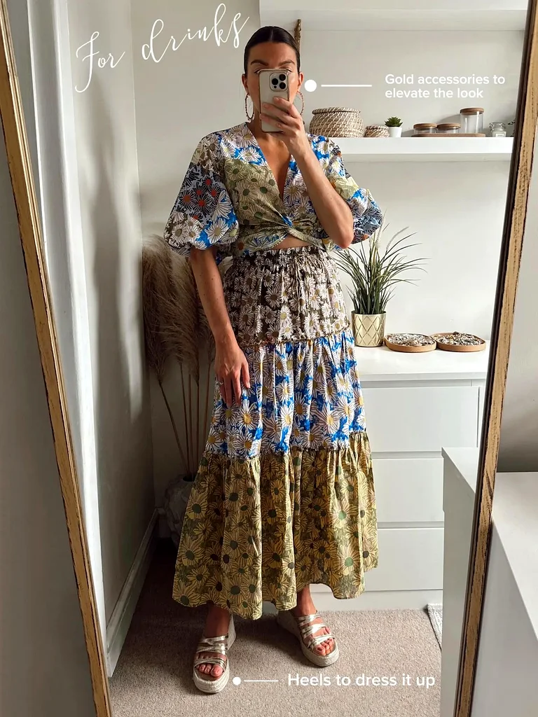 Bloggers Favourite Zara Floral Print Skirt63240125256705113
