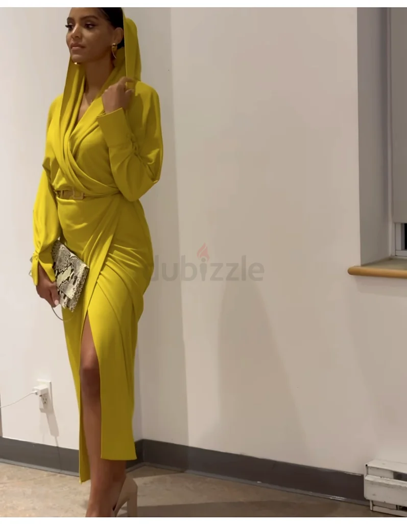 Zara Drapped Hooded Dress63240125249667114