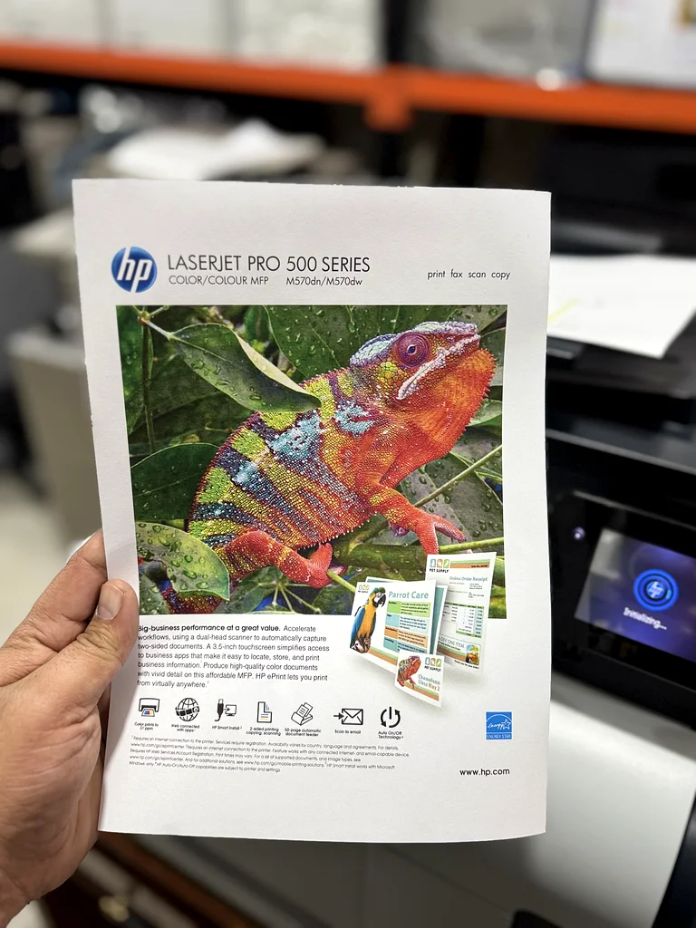 طابعة ليزرية ملونة من HP، طراز MFP 570، حالة جيدة جدًا مع خراطيش حبر أصلية63255002164482113