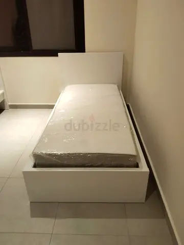 IKEA Malam single 90×200cm bed frame with  IKEA mattress