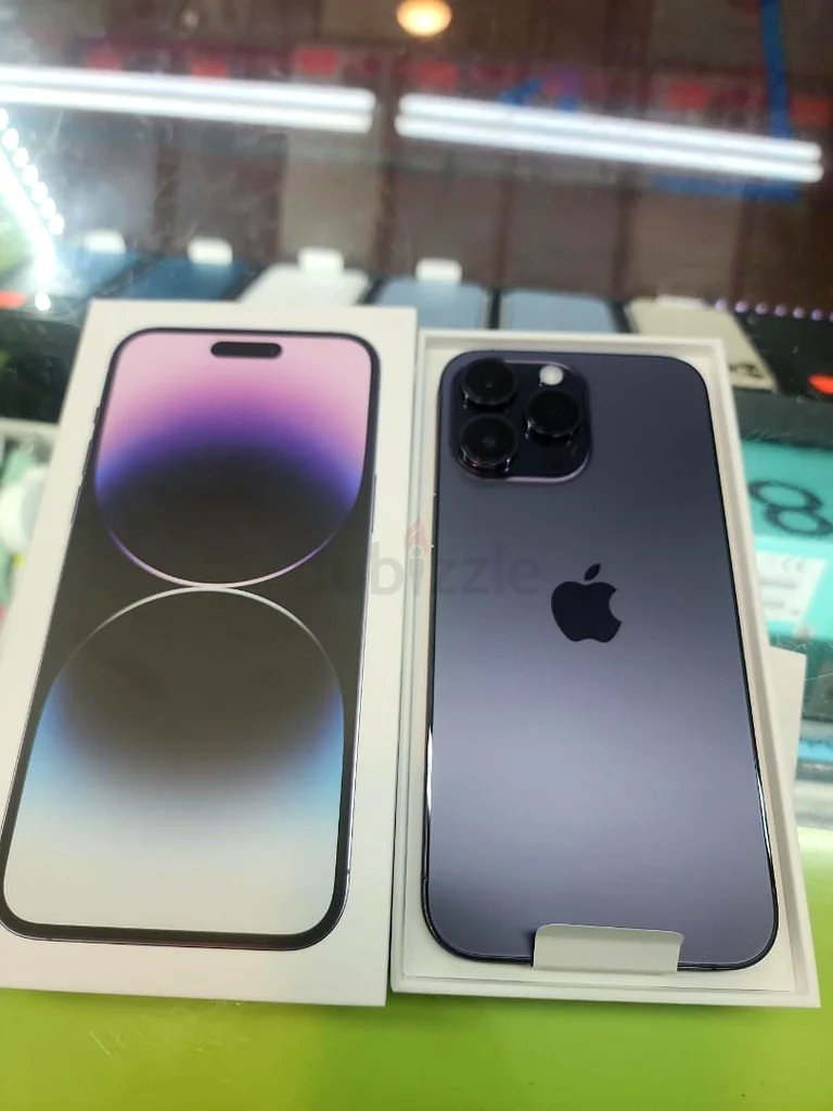 Iphone 14 pro max 256 جيجا بايت لون بنفسجي عميق مع صندوق وكابل62864708861057111