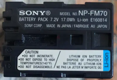Sony NP-FM70 BATTERY