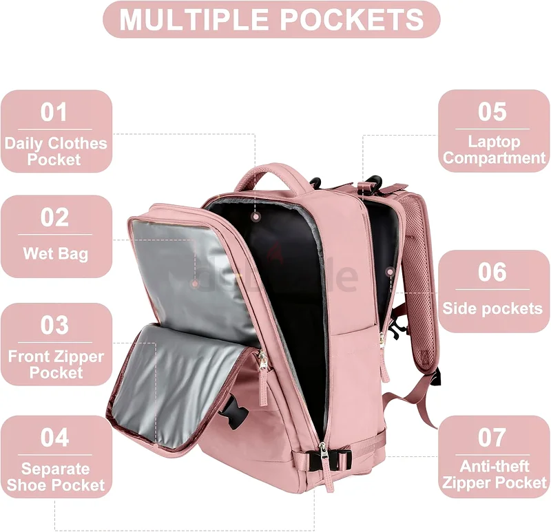 Personal Item Travel Backpack For Women Airline Approved Carry On Backpack Flight Approved Waterproo63239605352322112