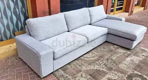 ikea kivik Lshape sofa light grey comfortable like a brand new