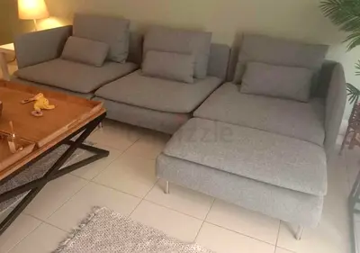 As good as new ikea soderhim lshape sofa light grey