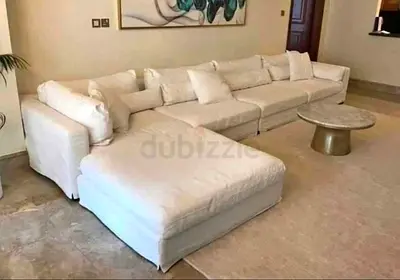 Excellent condition marina Home feather filled modular sofa white