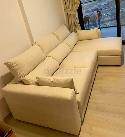 As good as new ikea esklstuna lshape sofa bed beige