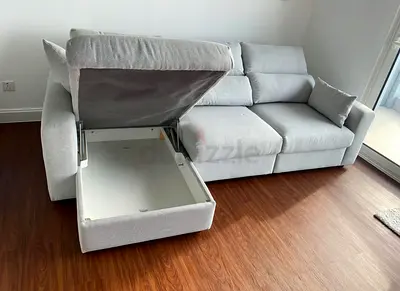 Sofa bed ikea esklstuna lshape sofa bed light grey comfortable