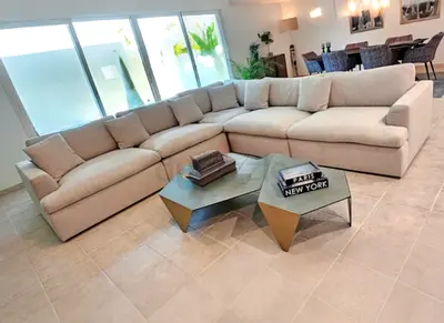 Home center Five seater Sofa Feather filed