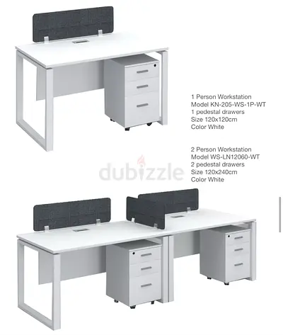 Office workstation white