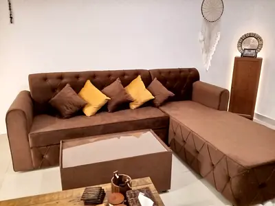 L - shape brand new sofa for sale with table