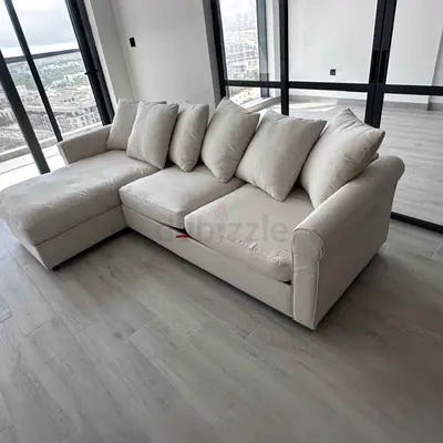 Top Quality Ikea Gronlid L shape sofa bed Beieg like a brand new