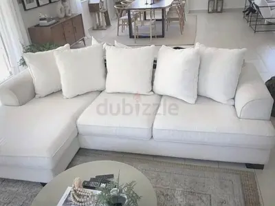 The one Kingstone L shape Sofa white