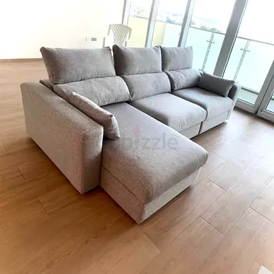 Selling ikea eskilstuna L shape Sofa bed light grey