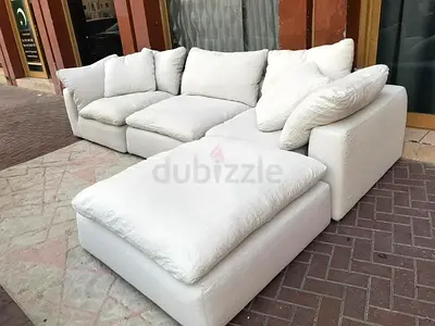 Top quality marina Home Luscious sectional sofa with footstool