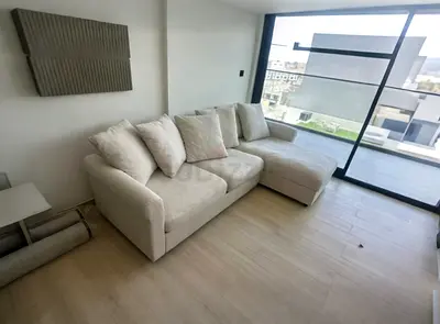 As brand new ikea Gronlid L shape sofa bed Beieg