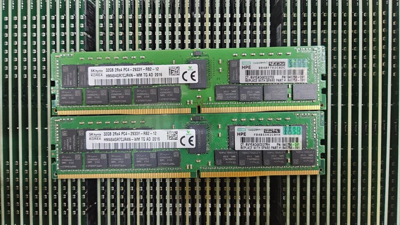 HPE 32GB 2Rx4 PC4-2933Y-R ذاكرة DDR4 مسجلة ECC لخوادم HPE DL380 GEN10/GEN 10+-DL360 GEN10/GEN10+62931666099970111