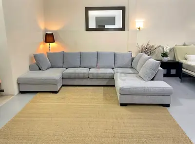 Still new the one kingstone U shape sofa Light grey