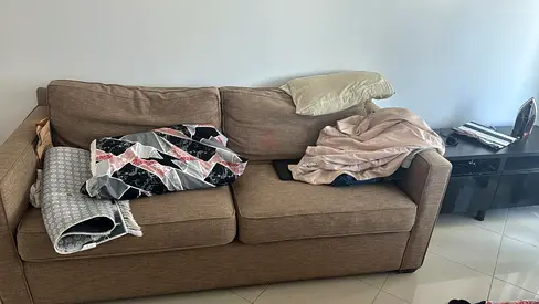 Crate and barrel two seater sofa bed like new